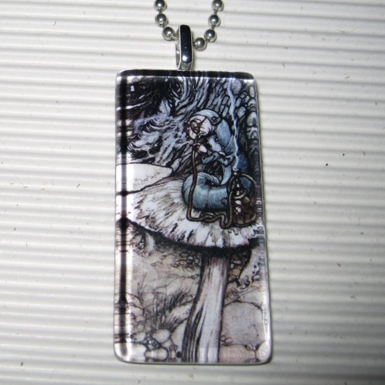 Alice in Wonderland Art to Wear Necklace Caterpillar