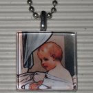 Art Glass Necklace Mucha Nestle's Food for Infants Ad