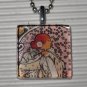 Art Glass Necklace Alphonse Mucha La Dame Aux Camelias