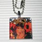 Art Glass Necklace Alphonse Mucha Bieres De La Meuse
