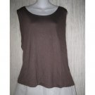 NEW J. Jill Soft Modal Rayon Knit Pullover Shirt Tank Top Brown 4X