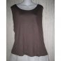 NEW J. Jill Soft Modal Rayon Knit Pullover Shirt Tank Top Brown 4X