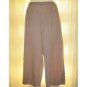 FLAX Tan Cotton Floods Pants Jeanne Engelhart Large L