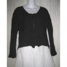 Neesh By D.A.R. Soft Black Angora Blend Zipper Cardigan Sweater M L