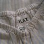 Jeanne Engelhart FLAX Blue Striped Linen Bedskirt Bloomers Flood Pants Large L