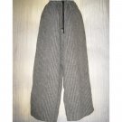 FLAX Blue Gray Striped Linen Floods Pants Jeanne Engelhart Small S