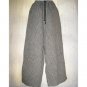FLAX Blue Gray Striped Linen Floods Pants Jeanne Engelhart Small S