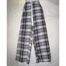 SOLITAIRE Boutique Plaid LINEN Wide Leg Floods Pants X-large XL