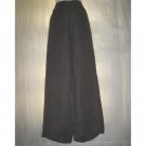 Jeanne Engelhart FLAX Brown Linen Floods Pants Medium M