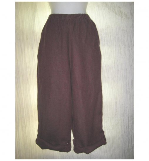FLAX by Jeanne Engelhart Linen FLIPPED UP FLOODS Pants Small S