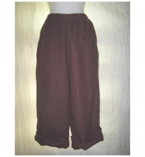 FLAX by Jeanne Engelhart Linen FLIPPED UP FLOODS Pants Small S