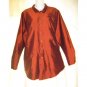 FLAX Red Silk Button Shirt Tunic Top Jeanne Engelhart Small S