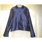 FLAX Blue Silk Skirted Button Shirt Tunic Top Jacket Small S