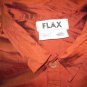FLAX Red Silk Button Shirt Tunic Top Jeanne Engelhart Small S