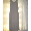 NWT FLAX Long Shapely Oatmeal Linen Slip Dress Jeanne Engalhart Small S