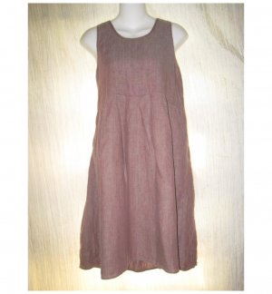 FLAXseeds by Jeanne Engelhart Muted Berry LINEN Slip Dress Medium M