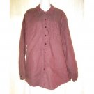 Jeanne Engelhart FLAX Burgundy Linen Button Shirt Tunic Top Small S