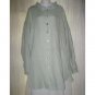 Jeanne Engelhart FLAX Green Linen Skirted Button Tunic Top Shirt Generous