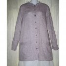 FLAX Purple Linen Skirted Button Tunic Top Shirt Jeanne Engelhart Small S