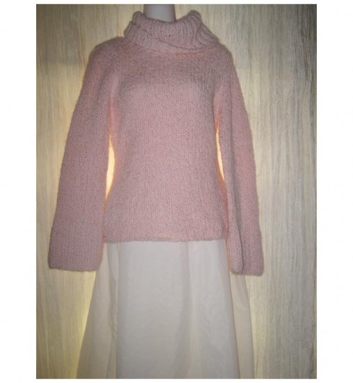 BCBG Max Azaria Cozy Pink Turtleneck Sweater Top Medium M