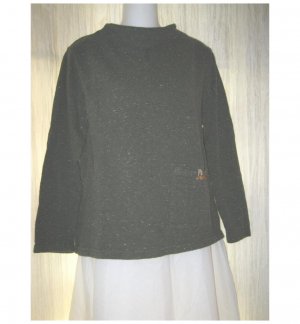 Coldwater Creek Green Cotton Tunic Top Pullover Sweater Medium M