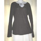 GAP Brown Linen Knit Pullover Sweater Tunic Top Large L