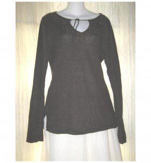GAP Brown Linen Knit Pullover Sweater Tunic Top Large L