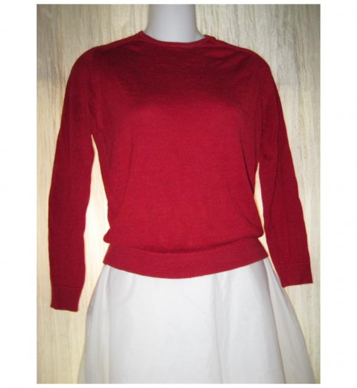 August Silk Soft Red Knit Pullover Sweater Top Small S