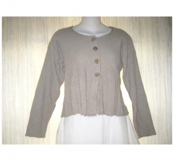 FLAX by Angelheart Jeanne Engelhart Cropped Cardigan Sweater S M