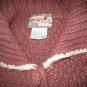 April Cornell Cozy Brown Nylon Wool Cardigan Sweater Small S