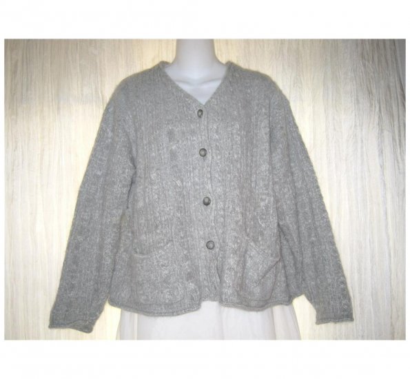 American Eagle Outfitters Soft Gray Angora Cardigan Sweater Medium M
