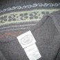Laura Ashley Blue Gray Lambswool Zip Cardigan Sweater Large L