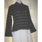 BASIK German Boutique Striped Wool Pullover Sweater Medium M