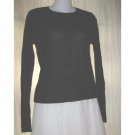 J. Crew Slinky Black Rayon Pullover Sweater Shirt Top Large L