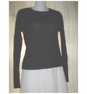 J. Crew Slinky Black Rayon Pullover Sweater Shirt Top Large L