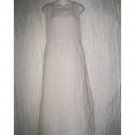 Angelheart Designs by Jeanne Engelhart Long Textured Cream Linen Dress Large L
