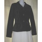 Tommy Hilfiger Jeans Shapely Black Cotton Velvet Button Jacket Blazer Small Petite SP