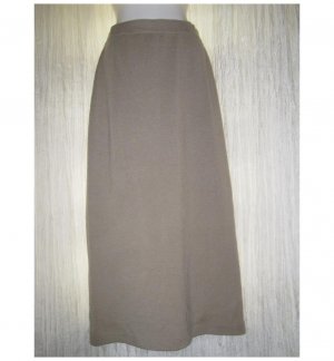 EILEEN FISHER Long Camel Merino Wool Knit Skirt Small S