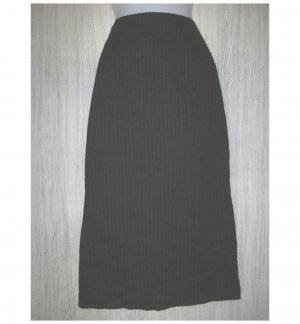 PATINA Boutique Long Shapely Black Textured Skirt Medium M