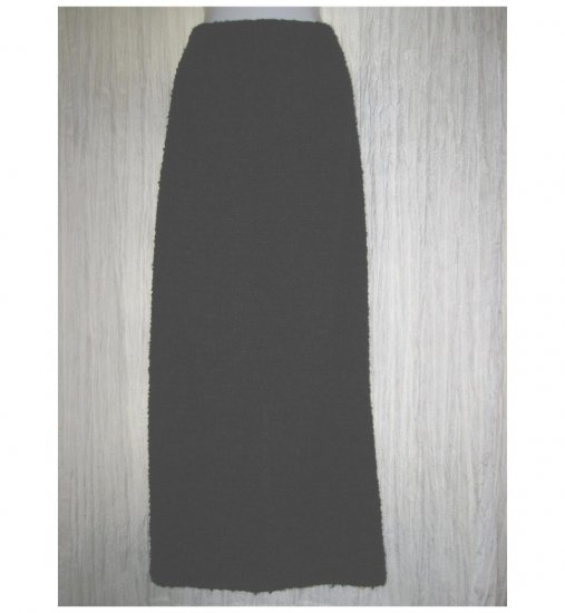 MONIKA TURTLE Long Black Nubby Sweater Knit SKIRT Small S