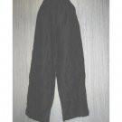 CITRON Santa Monico Boutique Black Linen Lagenlook Pants 1X