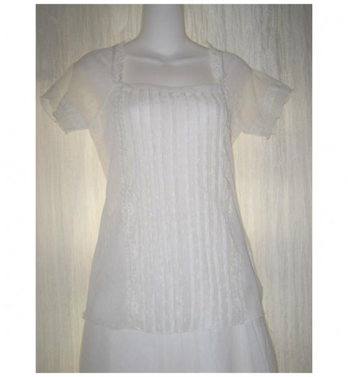 THE LIMITED Elegant White Lace Pullover Shirt Tunic Top Medium M