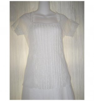 THE LIMITED Elegant White Lace Pullover Shirt Tunic Top Medium M