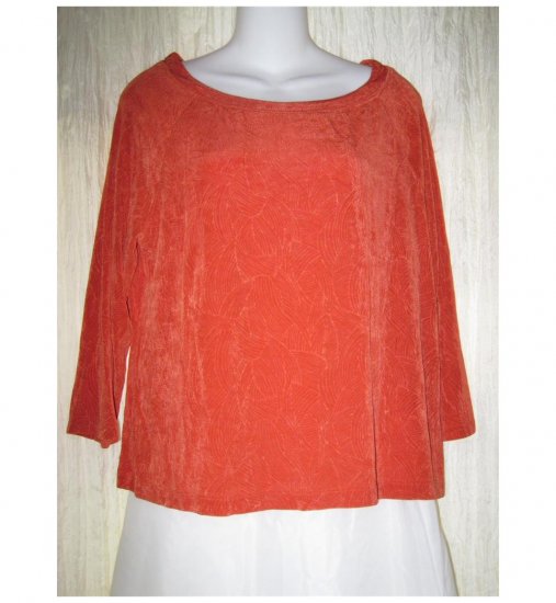 Coldwater Creek Slinky Orange Tunic Top Shirt Large L