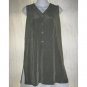 Citiknits Slinky Green Button Tunic Top Shirt Vest X-Small XS