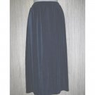 Citiknits Long Loose Slinky Jewel Blue Traveler Knit Skirt Large L