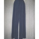 CHICO'S Travelers Long Loose Slinky Blue Knit Pants 1 Reg