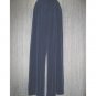 CHICO'S Travelers Long Loose Slinky Blue Knit Pants 1 Reg