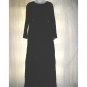 BARBARA BALLUFFI Long Black Crisscrossing Pin Tuck Dress Small S