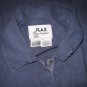 FLAX by Jeanne Engelhart Long Blue Linen Snappy Belted Duster Dress Jacket Medium M